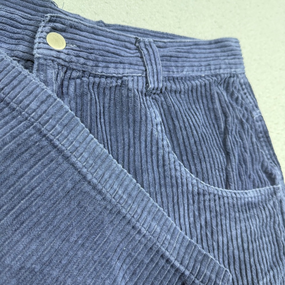 Vintage Answer Racing Corduroy Shorts Mens 38 Blue Wide Wale Skate Moto Cotton